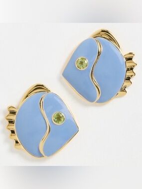 Fish Stud Earrings Modern Jewelry